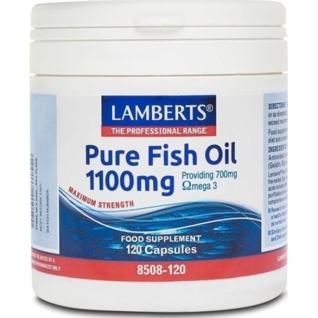 Lamberts Pure Fish Oil Συμπυκνωμένο Ιχθυέλαιο 1100mg 120 κάψουλες 8508-120