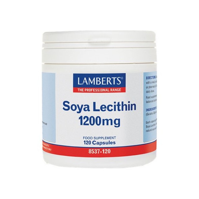 Lamberts Soya Lecithin 1200mg, Λεκιθίνη Σόγιας 120 κάψουλες 8537-120