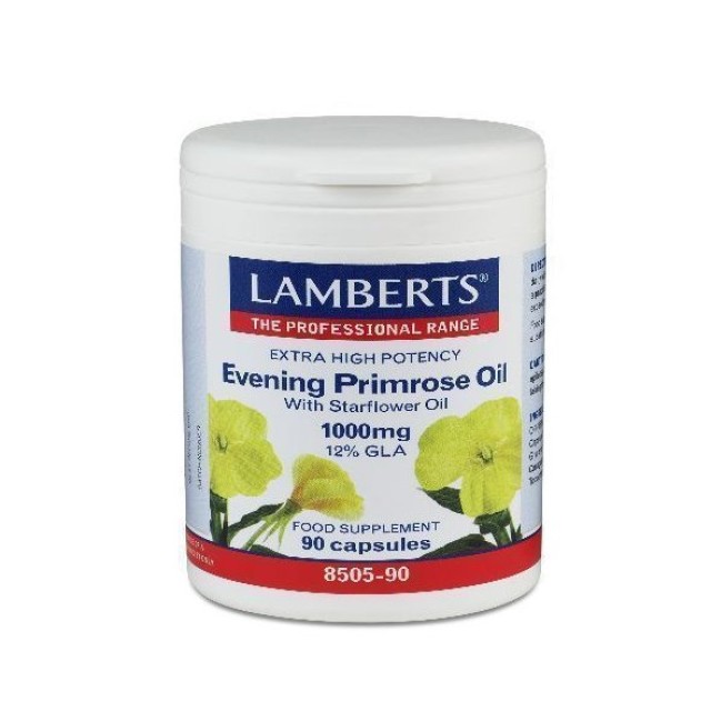Lamberts Evening Primrose Oil with Starflower Oil 1000mg, Συμπλήρωμα Διατροφής με GLA & Βιταμίνη Ε 8505-90