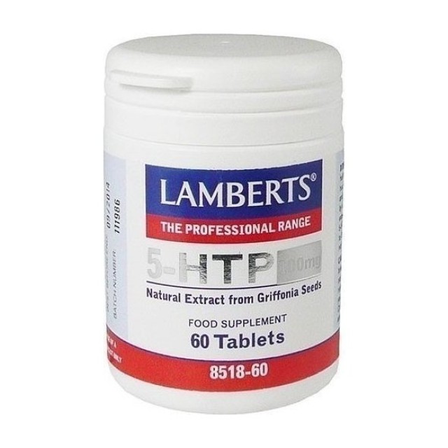 Lamberts 5-HTP 100mg, Συμπλήρωμα Διατροφής με Τρυπτοφάνη 60 ταμπλέτες 8518-60
