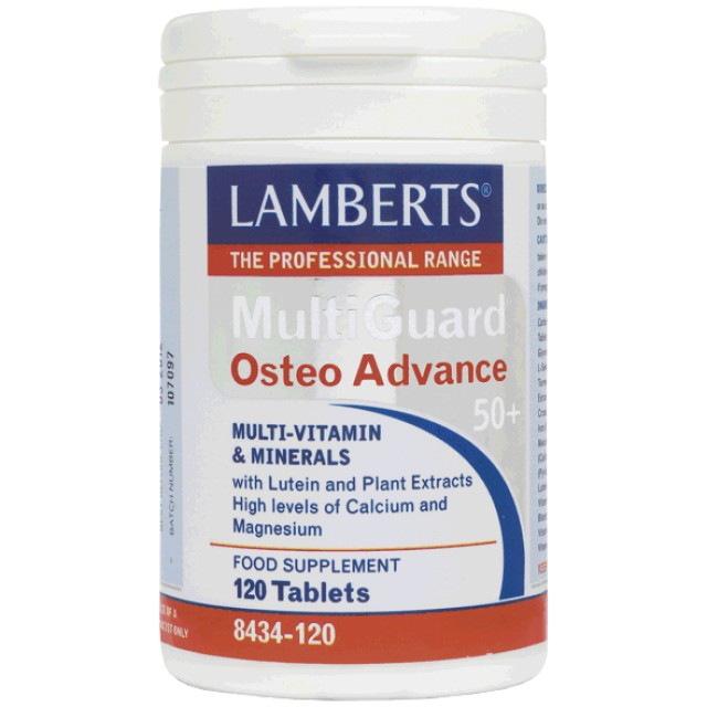 Lamberts MultiGuard OsteoAdvance 50+, Πολυβιταμινούχο Σκεύασμα με Ασβέστιο και Μαγνήσιο 120 ταμπλέτες