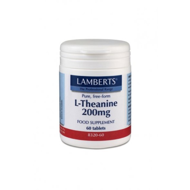 Lamberts L-Theanine 200mg, Σκεύασμα Θειανίνης Ελεύθερης Μορφής με Χαλαρωτικές Ιδιότητες 60 tabs 8320-60