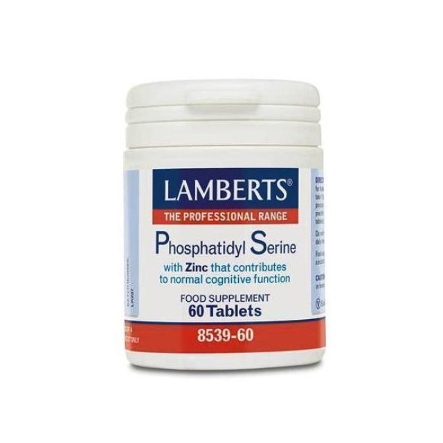 Lamberts Phosphatidyl Serine Complex, Συμπλήρωμα Διατροφής με Φωσφατιδυλοσερίνη Σόγιας και Ψευδάργυρο 60 ταμπλέτες