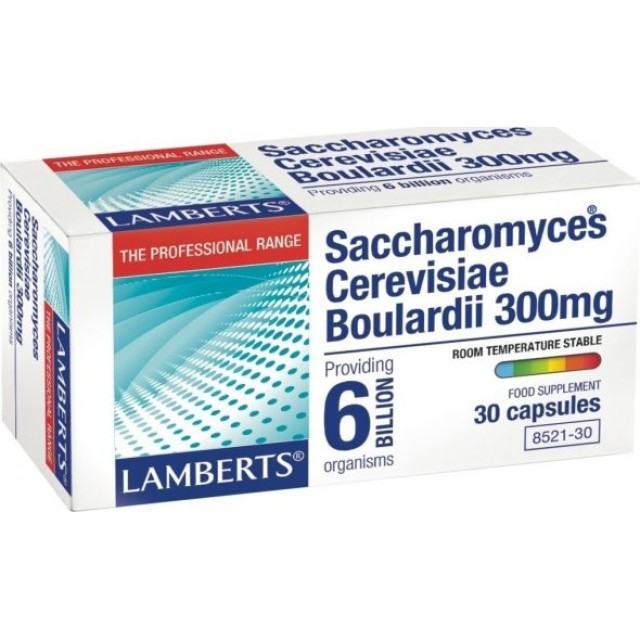 Lamberts Saccharomyces Cerevisiae Boulardii 300mg, Συμπλήρωμα Διατροφής για την Υγεία του Γαστρεντερικού 30 κάψουλες