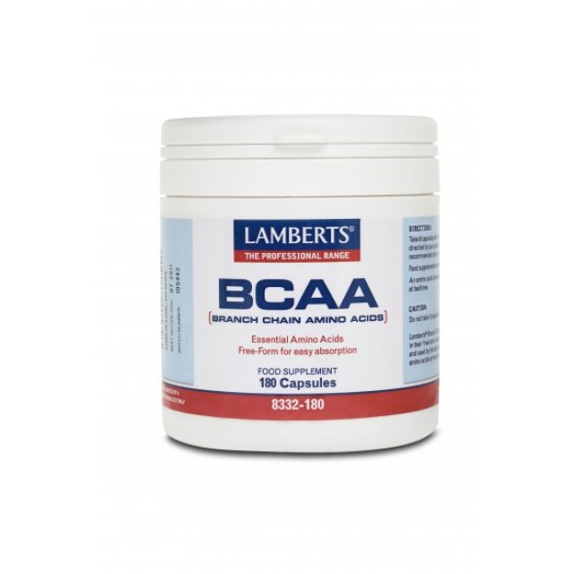 Lamberts BCAA Branch Chain Amino Acids, Συνδυασμός Αμινοξέων 180 κάψουλες