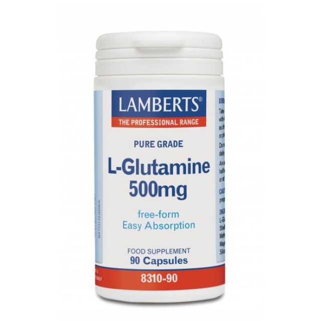 Lamberts L-Glutamine 500mg, Γλουταμίνη 90 κάψουλες
