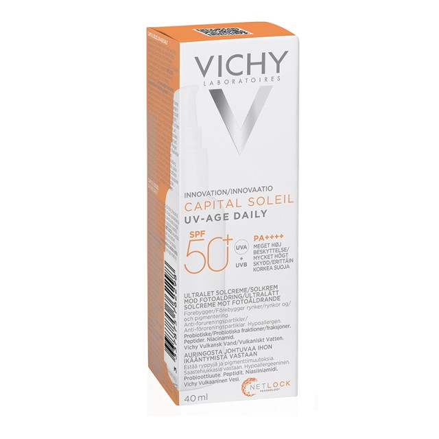 Vichy Capital Soleil SPF50+ Uv-Age Daily 40ml - Αντηλιακή Προσώπου Κατά της Φωτογήρανσης