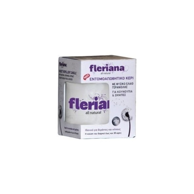 Power Health Fleriana, Εντομοαπωθητικό Κερί με Φυσικό Έλαιο Γερανιόλης 130gr