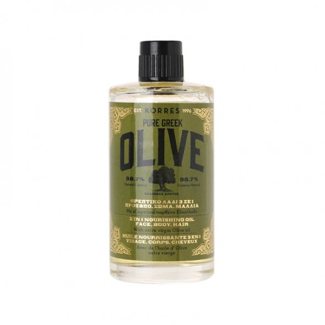 Korres Olive Θρεπτικό Λάδι 3 Σε 1 Ελιά Πρόσωπο/Σώμα/Μαλλιά 100 ml