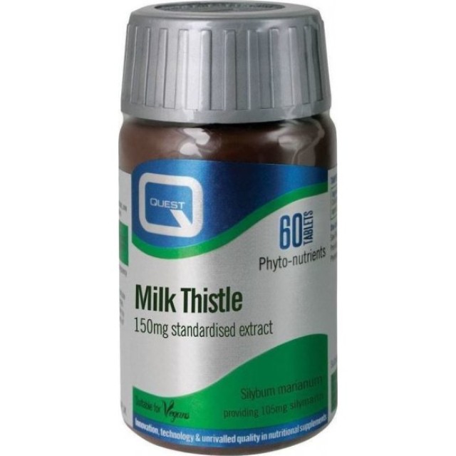 Quest Milk Thistle 150mg, Εκχύλισμα Γαϊδουράγκαθου 60 ταμπλέτες