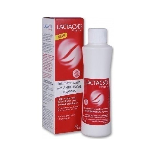 Lactacyd Pharma Antifungal Wash, Υγρό Καθαρισμού της Ευαίσθητης Περιοχής με Αντιμυκητιασικούς Παράγοντες 250ml