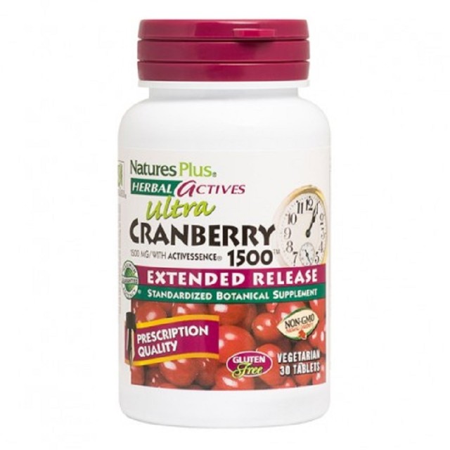 Natures Plus Ultra 1500 Extended Release 30 ταμπλέτες Cranberry