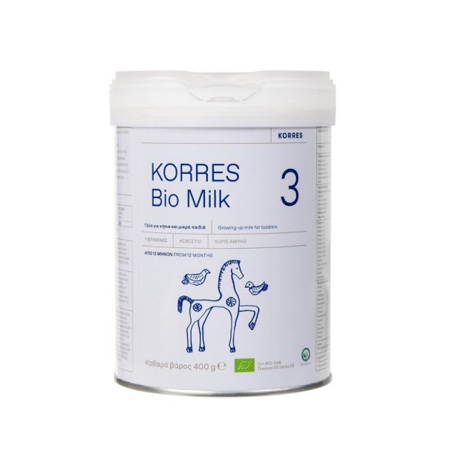 Korres Bio Milk 3 Βιολογικό Αγελαδινό Γάλα Για Νήπια Και Μικρά Παιδιά Από 12 μηνών 400gr