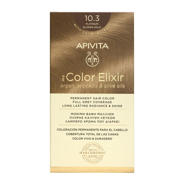 Apivita My Color Elixir 10.3, Κατάξανθο Χρυσό 125ml