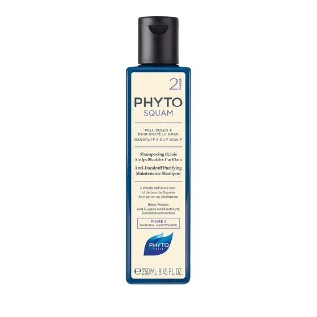 Phyto - Phytosquam Αντιπιτυριδικό Εξυγιαντικό Σαμπουάν για Πιτιρίδα και Λιπαρό Tριχωτό 250ml