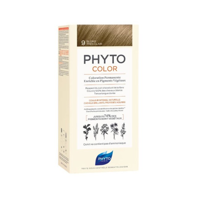 Phyto Phytocolor 9.0 Βαφή Μαλλιών Ξανθό Πολύ Ανοιχτό 1τεμ