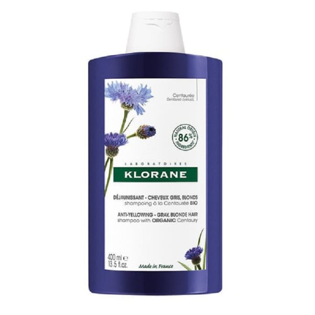 Klorane Shampoo with Centaury, Σαμπουάν με Εκχύλισμα Κενταυρίδας για Λευκά-Γκρίζα Μαλλιά 400ml