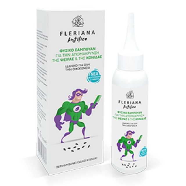 Power Health Fleriana Anti Lice Shampoo, Φυσικό Σαμπουάν για Απομάκρυνση της Ψείρας και της Κόνιδας 100ml