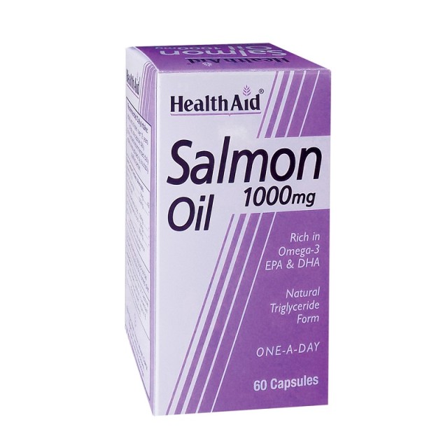 Health Aid Salmon Oil, Συμπλήρωμα Διατροφής Συμπυκνωμένο Έλαιο Σολομού Omega 3 Λιπαρά Οξέα 1000mg 60caps