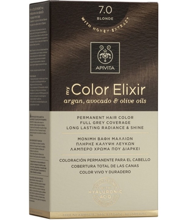 Apivita My Color Elixir 7.0, Βαφή Μαλλιών Ξανθό 1τμχ