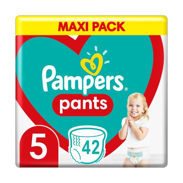 Pampers Maxi Pack Pants No.5 (12-17kg) Πάνα-Βρακάκι 42τμχ
