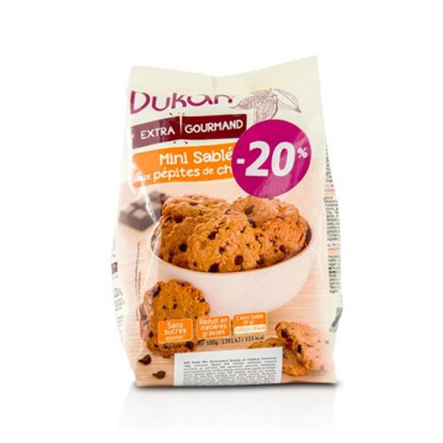 Dukan Mίνι Cookies Βρώμης με Κομμάτια Σοκολάτας 100gr