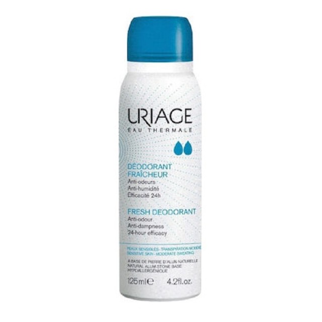 Uriage Deodorant Fraicheur Αποσμητικό Σπρέι 24ωρης Προστασίας, για Ευαίσθητα Δέρματα, 125 ml