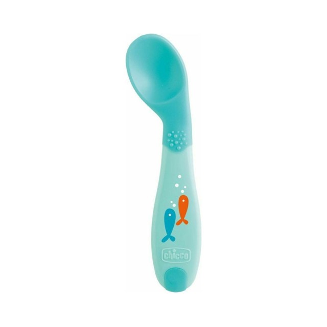 Chicco Baby΄s First Spoon Κουτάλι Σιλικόνης Αρχής (αγόρι) Πράσινο 8m+ 16100-20