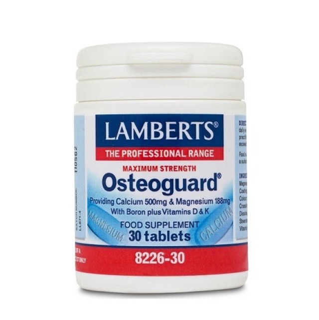 Lamberts Osteoguard, Ολοκληρωμένη Φόρμουλα με Ασβέστιο & Μαγνήσιο για Υγιή Οστά  30 tabs 8226-30