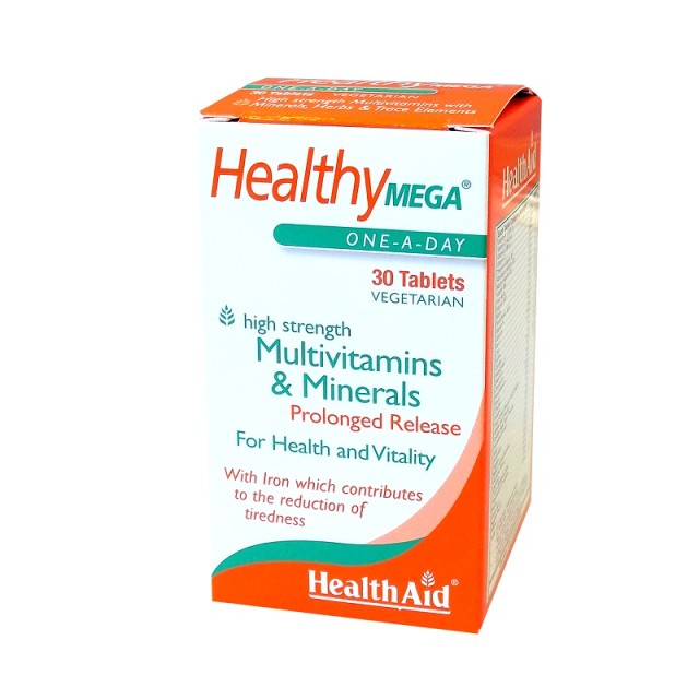 Health Aid Healthy Mega Multivitamins and Minerals, Πολυβιταμίνες και Μέταλλα 30 ταμπλέτες