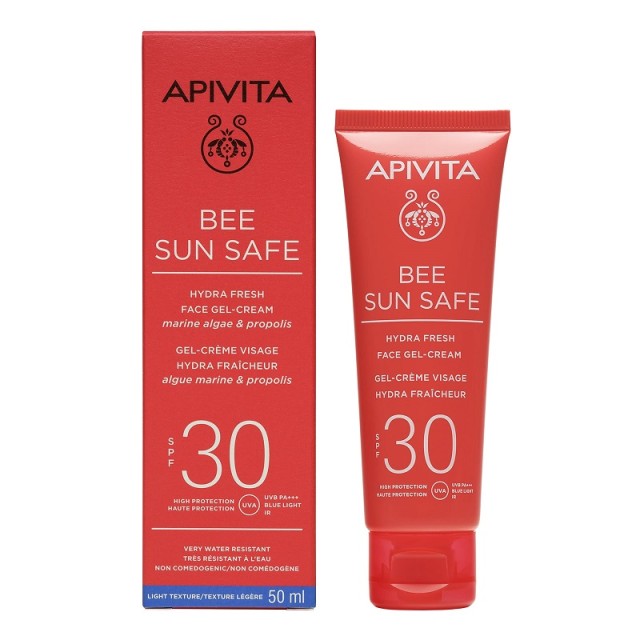 Apivita Bee Sun Safe Hydra Fresh Face Gel-Cream with Marine Algae & Propolis spf30 50ml