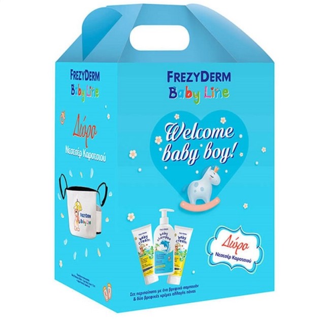 Frezyderm Promo Welcome Boy Baby Shampoo 300ml & 2 Baby Cream 2x175ml & ΔΩΡΟ Νεσεσέρ Καροτσιού