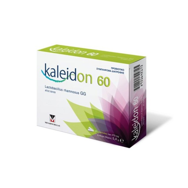 Menarini Kaleidon 60 Προβιοτικό Συμπλήρωμα Διατροφής 270mg ( χωρίς Γλουτένη ) 20 κάψουλες