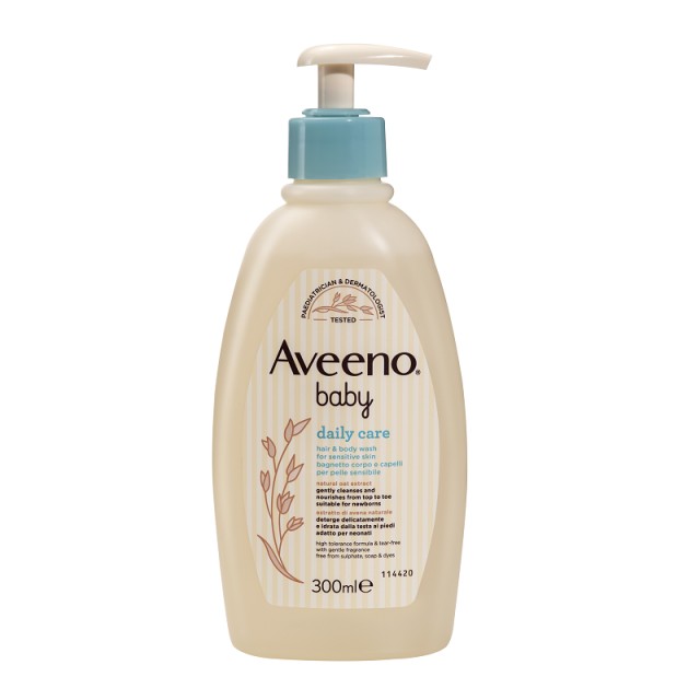 Aveeno Baby daily care Hair and Body Wash, Σαμπουάν και Αφρόλουτρο για Μωρά 300ml