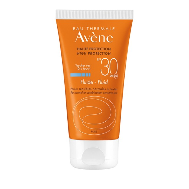 Avene - Soins Solaires Fluide SPF30, Λεπτόρρευστη Αντηλιακή Προσώπου για Κανονικό/Μικτό/Λιπαρό Δέρμα, 50ml