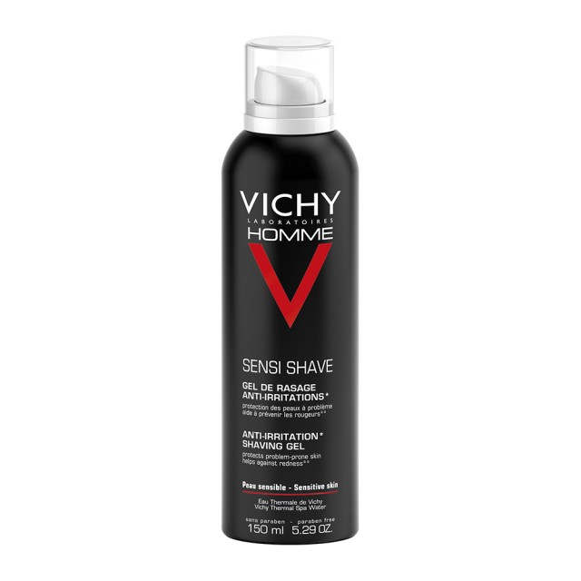 Vichy Homme Αnti-Irritation Shaving Gel, Τζελ Ξυρίσματος κατά των Ερεθισμών 150ml
