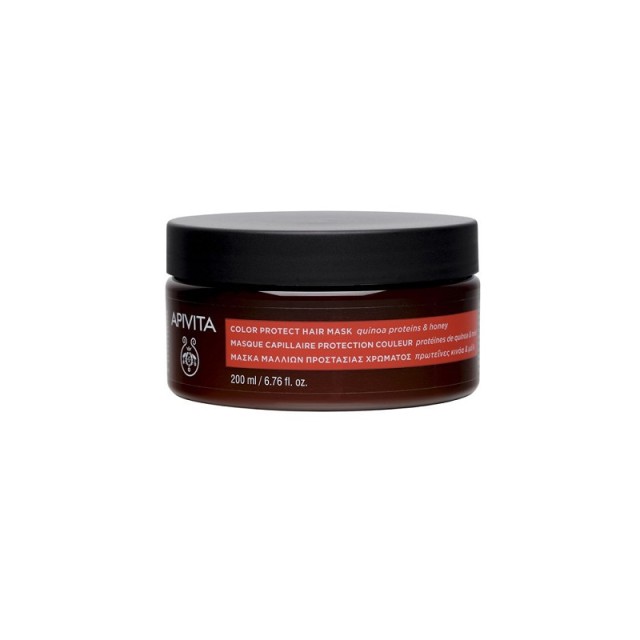 Apivita Color Protect Hair Mask Quinoa proteins & Honey Μάσκα Μαλλιών Προστασίας Χρώματος 200ml