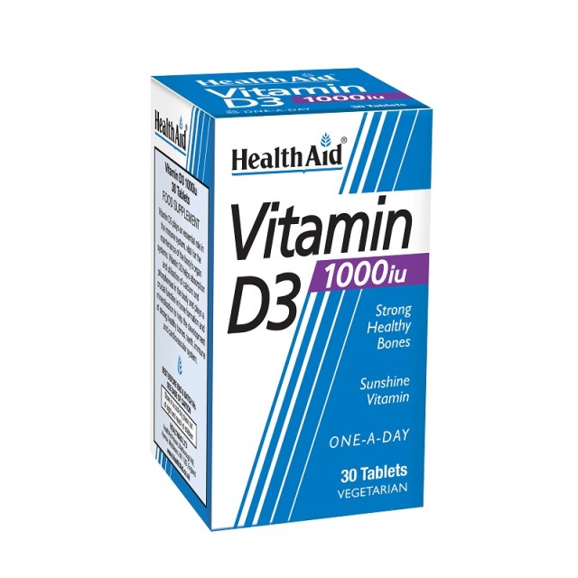 Health Aid Vitamin D3 1000iu, Συμπλήρωμα Διατροφής 30tabs