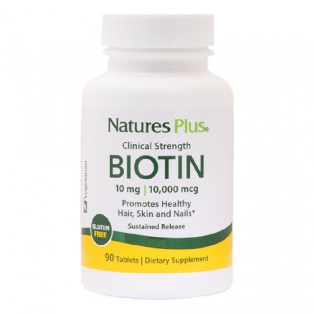 Natures Plus Clinical Strength Biotin 10mg 90 ταμπλέτες