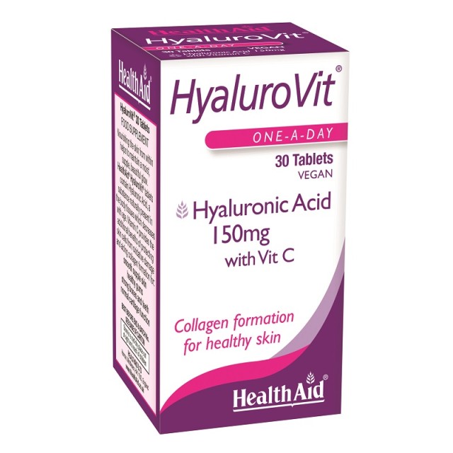 Health Aid Hyalurovit 150mg, Υαλουρονικό Οξύ Για Νεανικό & Λαμπερό Δέρμα 30tabs