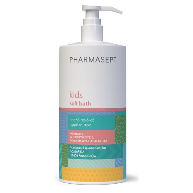 Pharmasept Kid Soft Bath, Υποαλλεργικό Παιδικό Αφρόλουτρο για το Σώμα και την Ευαίσθητη Περιοχή 1Lt