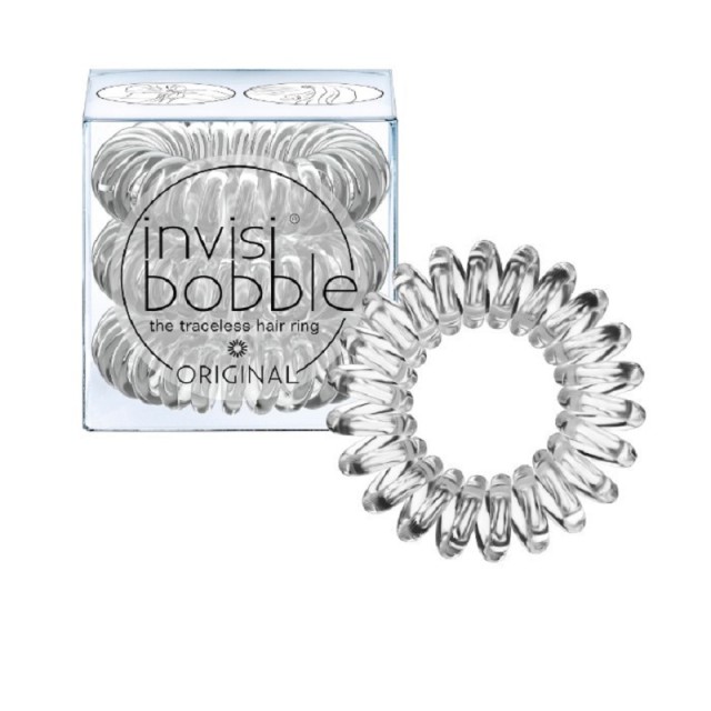 Invisibobble Original The Traceless Hair Ring Crystal Clear 3pcs