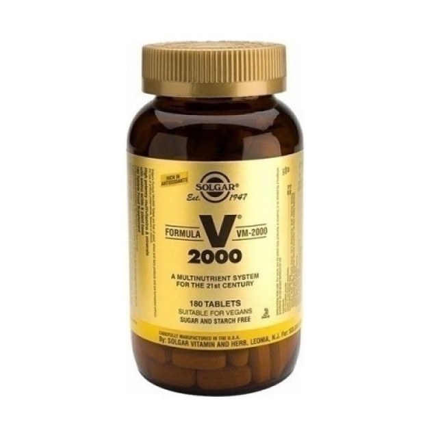Solgar Formula VM-2000, Πολυβιταμίνη Υψηλής Ισχύος 180 ταμπλέτες
