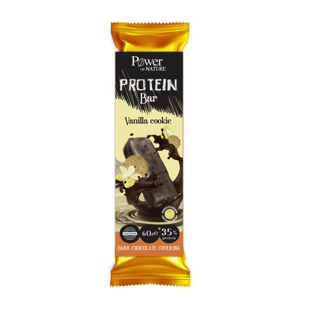 Power of Nature Protein Bar Vanilla Cookie, Μπάρα με 35% περιεκτικότητα σε πρωτεϊνη 60gr
