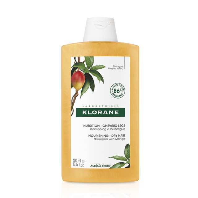 Klorane Nourishing Treatment Shampoo with Mango Βutter, Σαμπουάν με βούτυρο Μάνγκο για Ξηρά/Ταλαιπωρημένα Μαλλιά 400ml