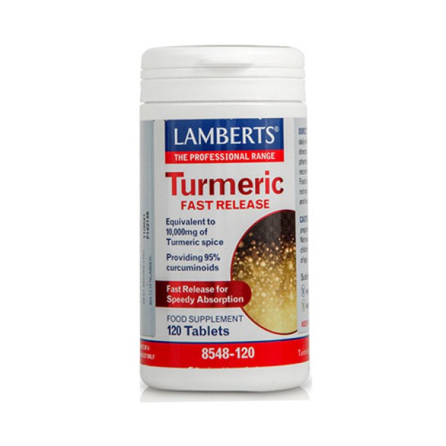 Lamberts Turmeric Fast Release Συμπλήρωμα Διατροφής με Κουρκουμά, 120tabs