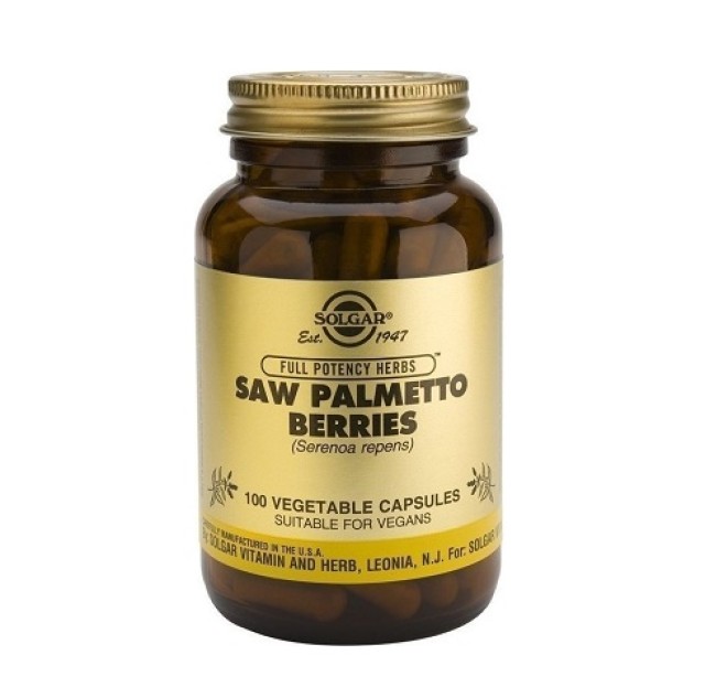 Solgar Saw Palmetto Berries, Σκεύασμα για τη Φυσιολογική Λειτουργία του Ουροποιητικού Συστήματος 100 φυτικές κάψουλες