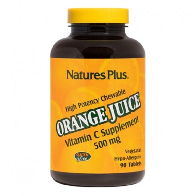 Natures Plus Orange Juice C 500mg 90 μασώμενες ταμπλέτες