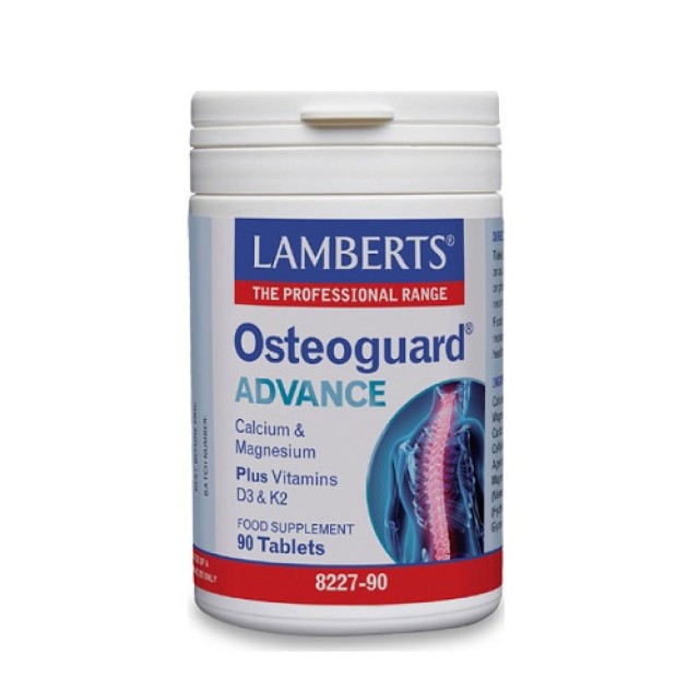 Lamberts Osteoguard Advance Calcium & Magnesium, Ασβέστιο & Μαγνήσιο με Βιταμίνες D3 και K2 90 ταμπλέτες 8227-90
