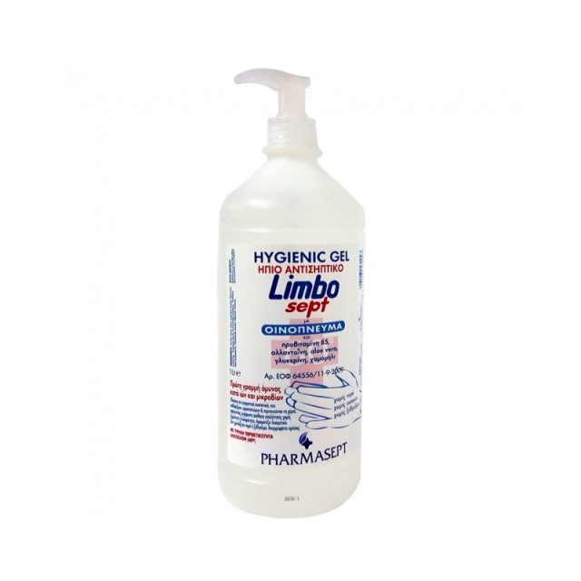Pharmasept Limbo Sept Hygienic Gel, Ήπιο Αντισηπτικό Τζελ με Οινόπνευμα 1lt